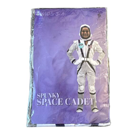 NEW Boo! Inc. Spunky Space Cadet Astronaut Kids Costume White - Size: 3-4 - Picture 12 of 15